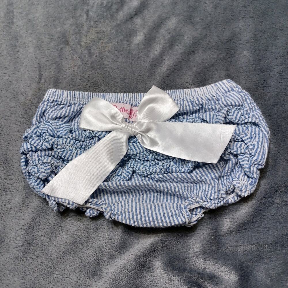 Ruffle Butt Bloomers Diaper Cover Photo Shoot Girls 2-3t Bow Bottoms Under Dress